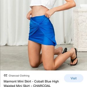 Hello Molly Lioness Marmont Mini Skirt Colbalt